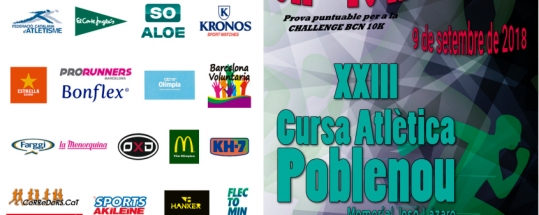 Llega la XXIII Cursa Atlética Festa Major Poble Nou 2018