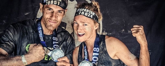 Olga Zin y Xavier Belmonte en la Spartan Race