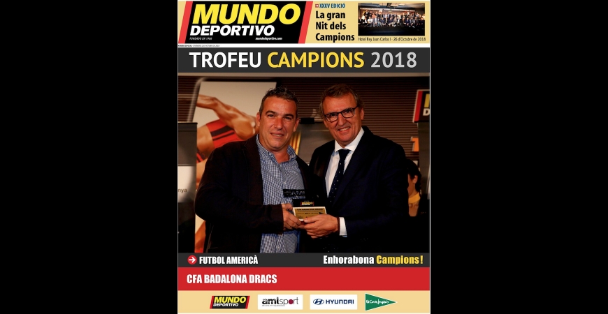 Badalona Dracs ha recibido el Trofeo Campions 2018