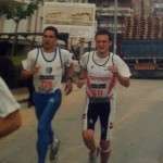 2.	Entrenando con el famoso triatleta Arcadi Romera.